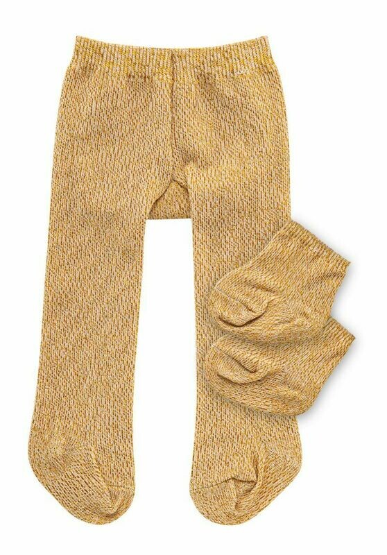 STRUMPFHOSE mit Söckchen "Gold"    28cm - 35cm
