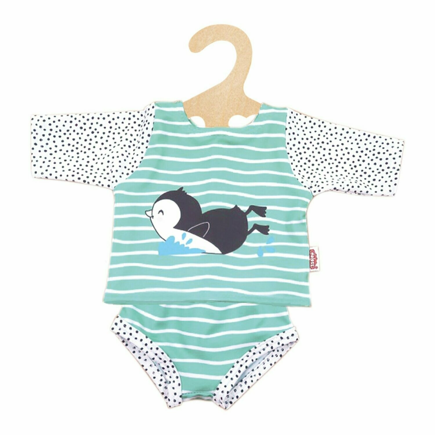 Schwimm-Outfit   "Pinguin Pünktchen"  2-teilig   für P-Größe 28cm bis 35cm