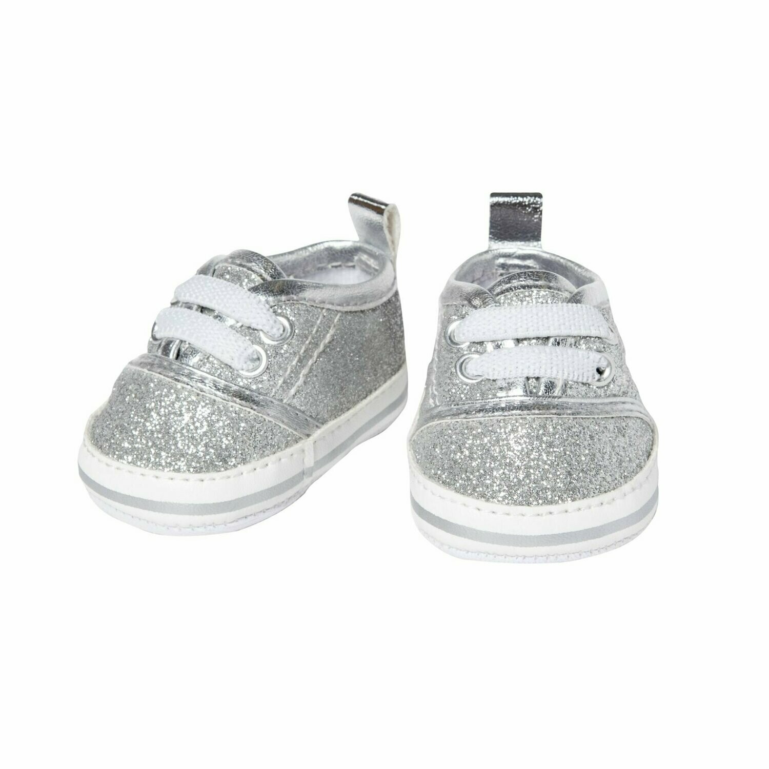 Glitzer-Sneakers   "Silber"  für P-Größe  30cm bis 45cm