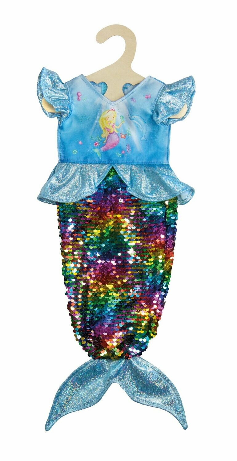 Kleid mit Wendepailetten   "Meerjungfrau AVA" ohne Puppe für P-Größe  35cm - 45cm