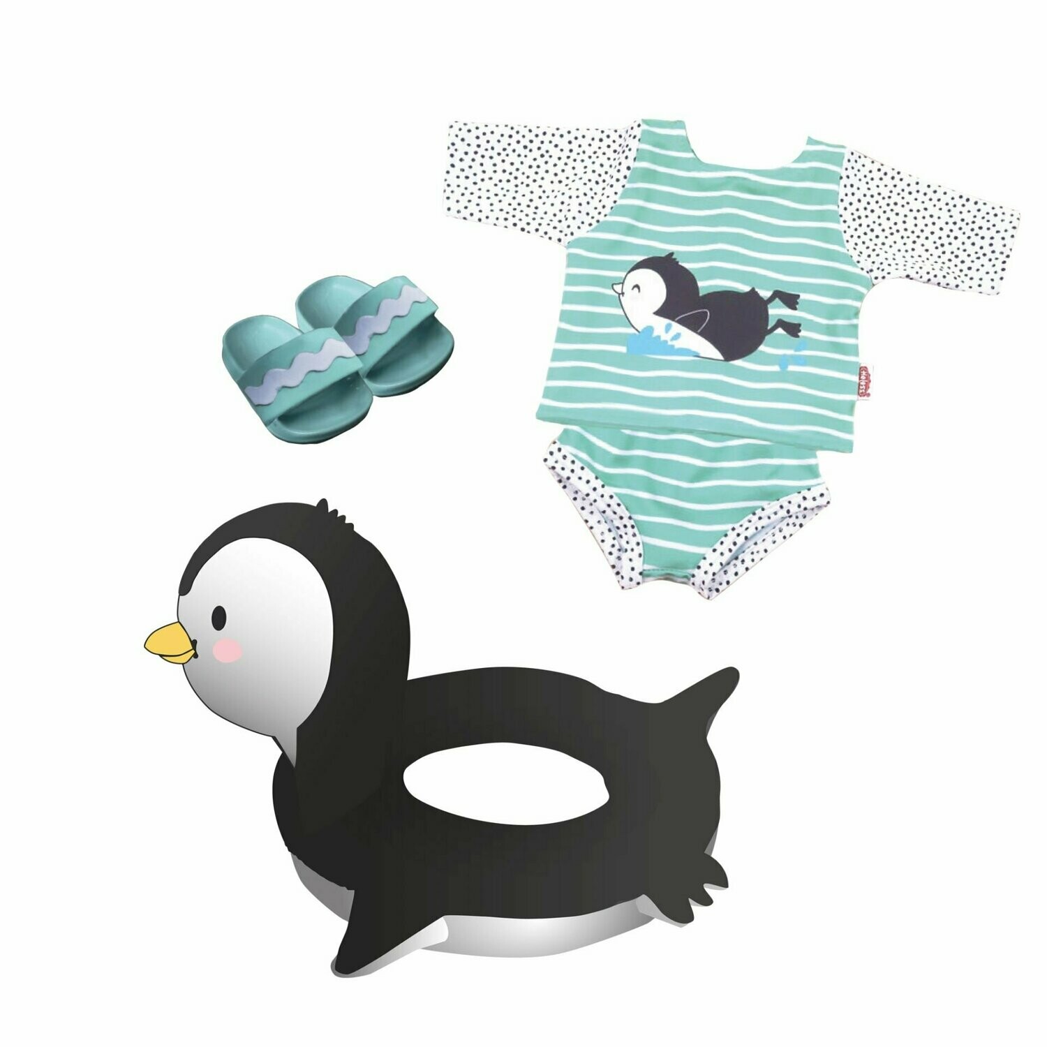 Schwimm-Set   "Pinguin Pünktchen"  3-teilig   für P-Größe 35cm bis 45cm