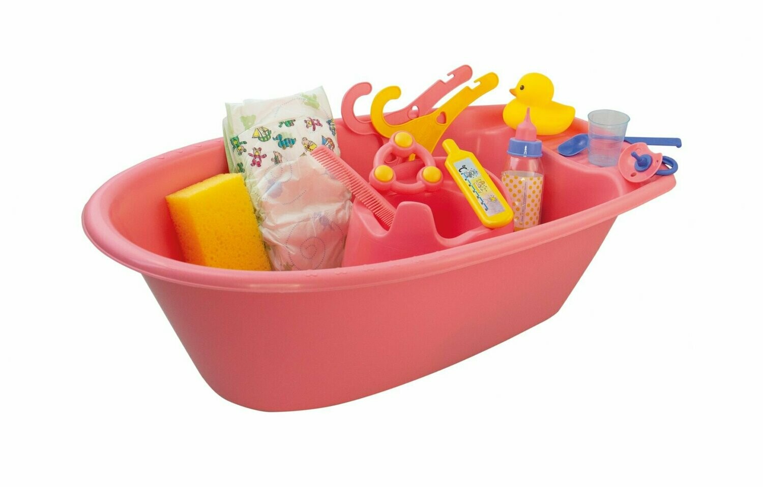 Badewannen-Set   "Rosa"  mit Zubehör     ca. 51x27,5x16cm