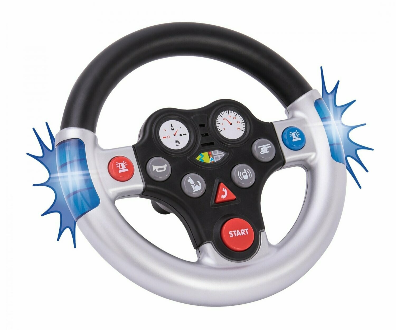 BIG Bobby Car    "Rettung-Sound-Wheel"  Lenkrad zum Auswechseln ohne Batterien. Batterien 3x 1,5 V AAA, LR3 Aufbauanleitung-BL16