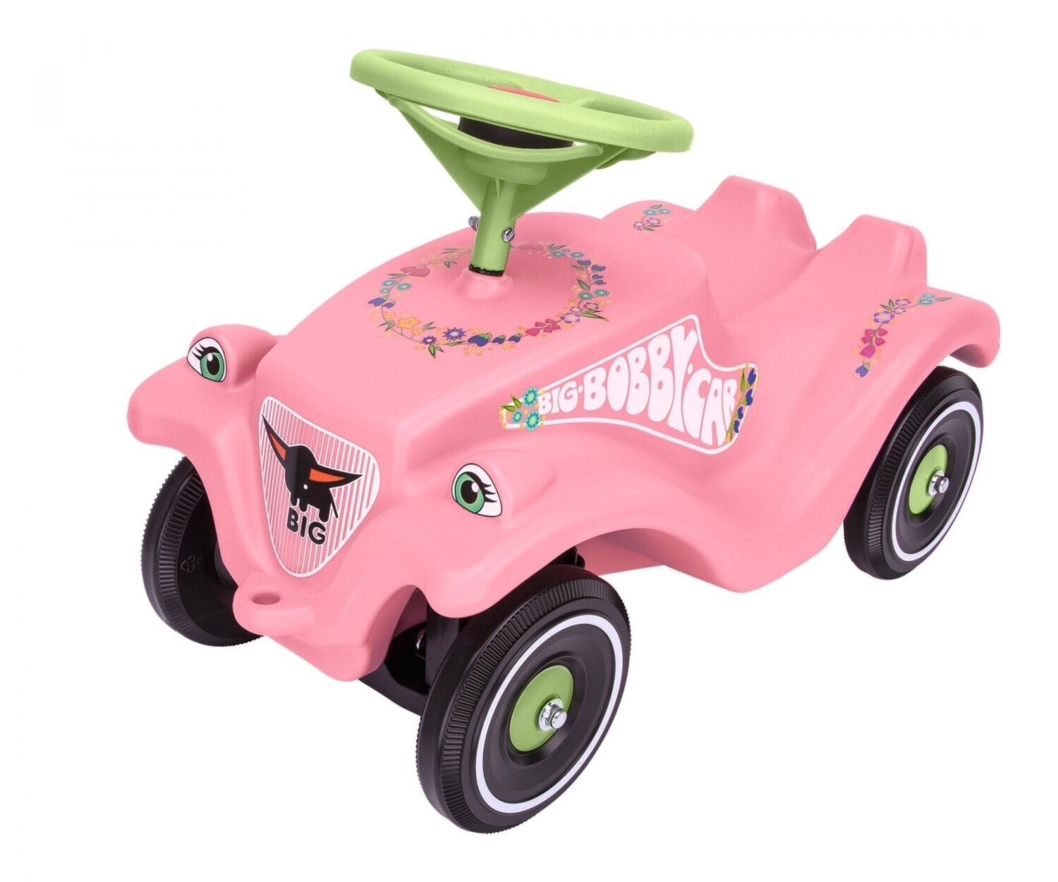 BIG Bobby Car Classic  mit Aufbauanleitung-BL02   "Flower"  ca. 58x30x38cm  Tragkraft bis 50kg