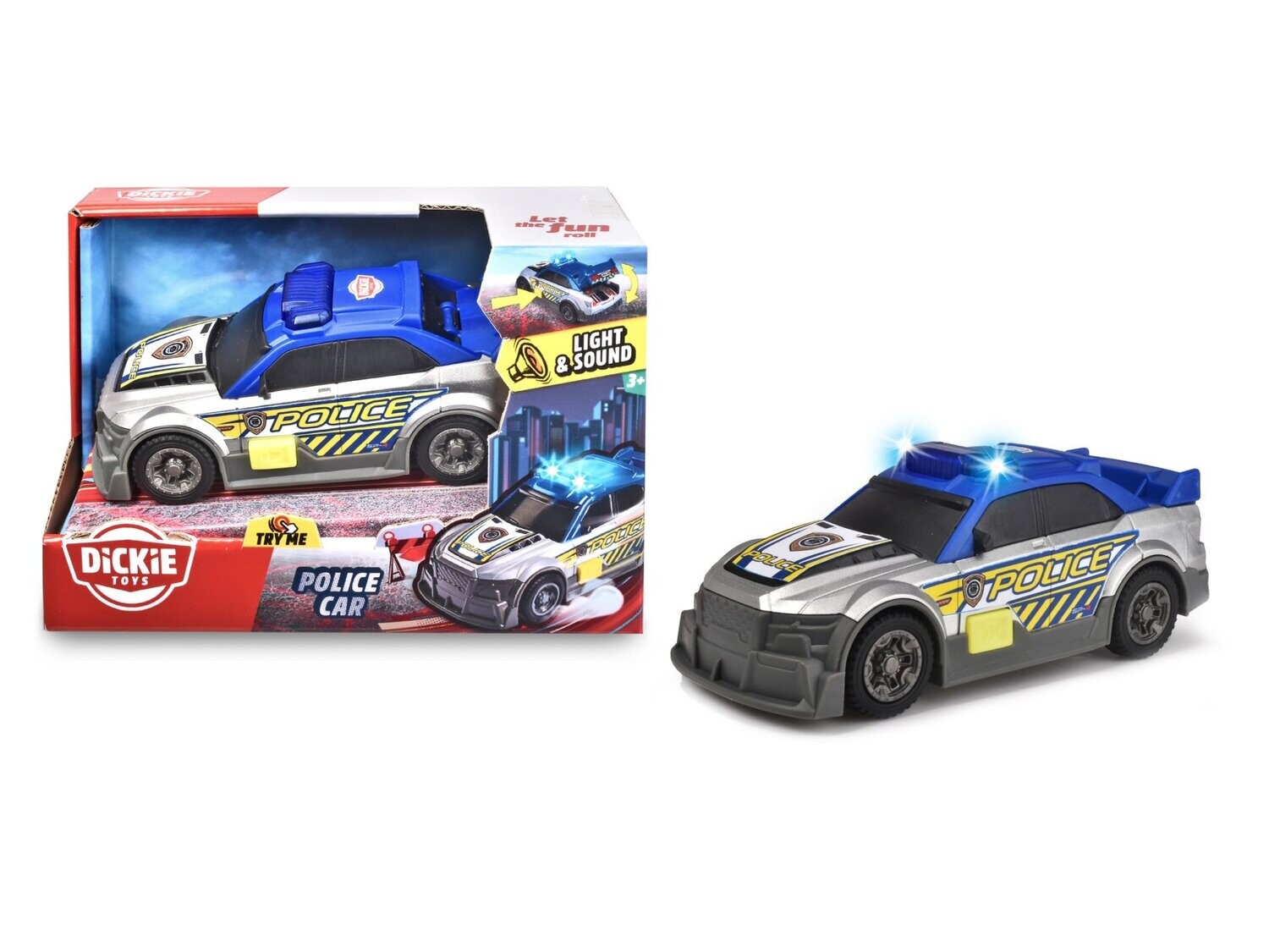 Polizei-Auto mit Licht, Sound und Batterien   "Police Car"  ca. 15cm
