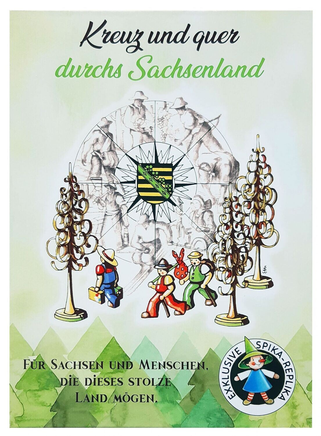 Familienspiel   "Kreuz und Quer durchs Sachsenland"  für 2 bis 6 Personen  ab 6 Jahre