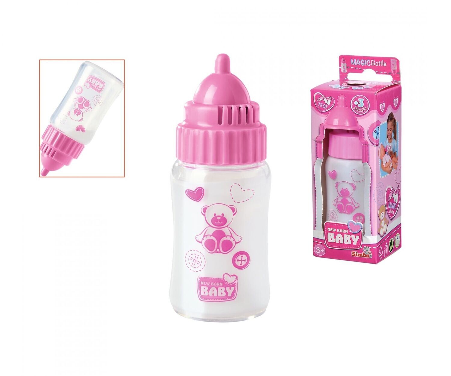 New Born Baby - magische Milchflasche / die Milchflasche ist 13cm groß