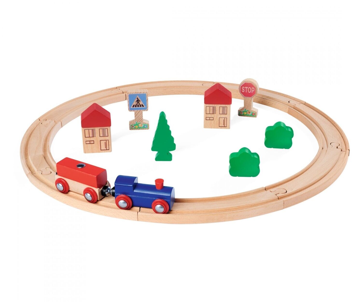 Holzeisenbahn-Set   "Kreis"   20-teilig/ Streckenlänge = 135cm