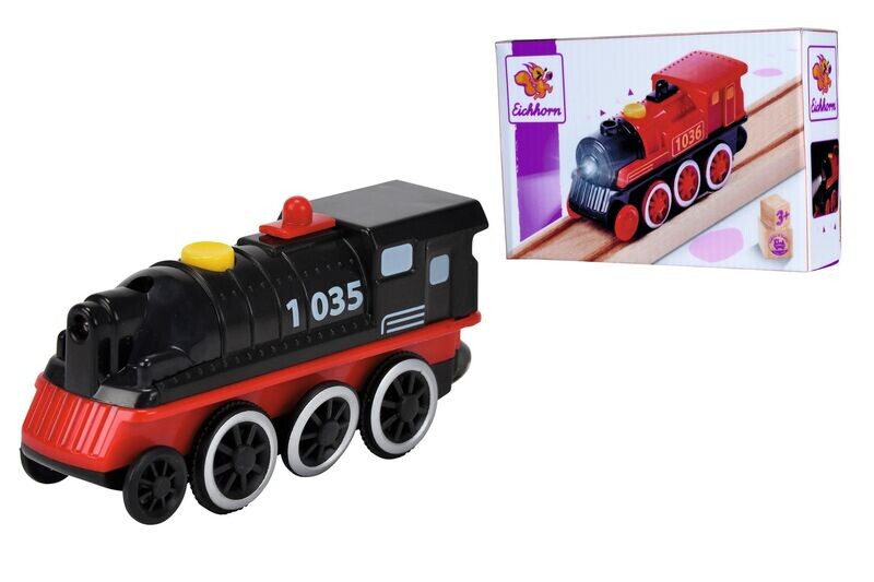 Elektro-Lok Rot oder Schwarz inkl. Batterien -  Keine Model- und Farbauswahl möglich!  Lok ca. 10,5cm lang