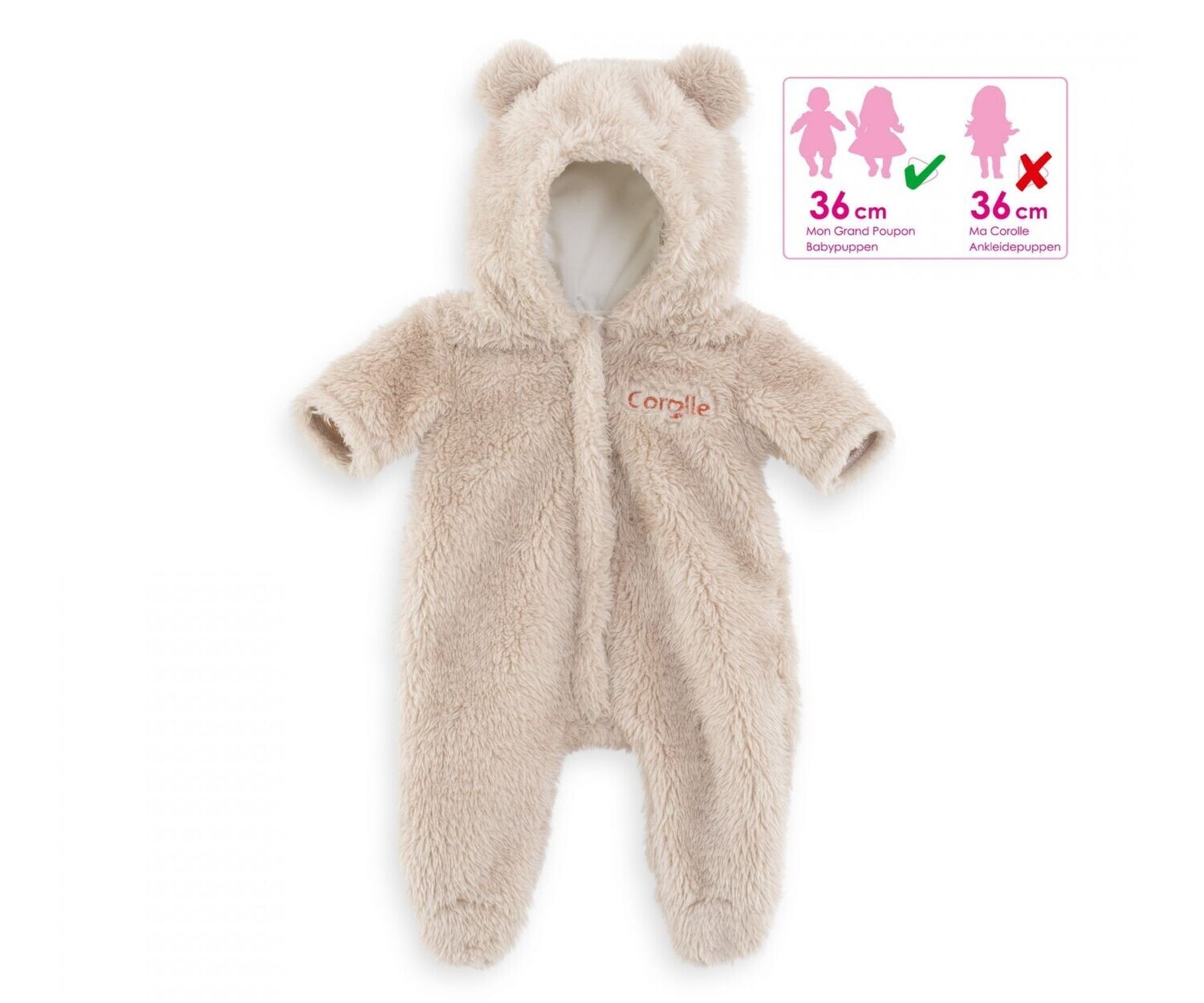 Corolle-Kuschelanzug   "Teddy"  für P-Größe 36cm