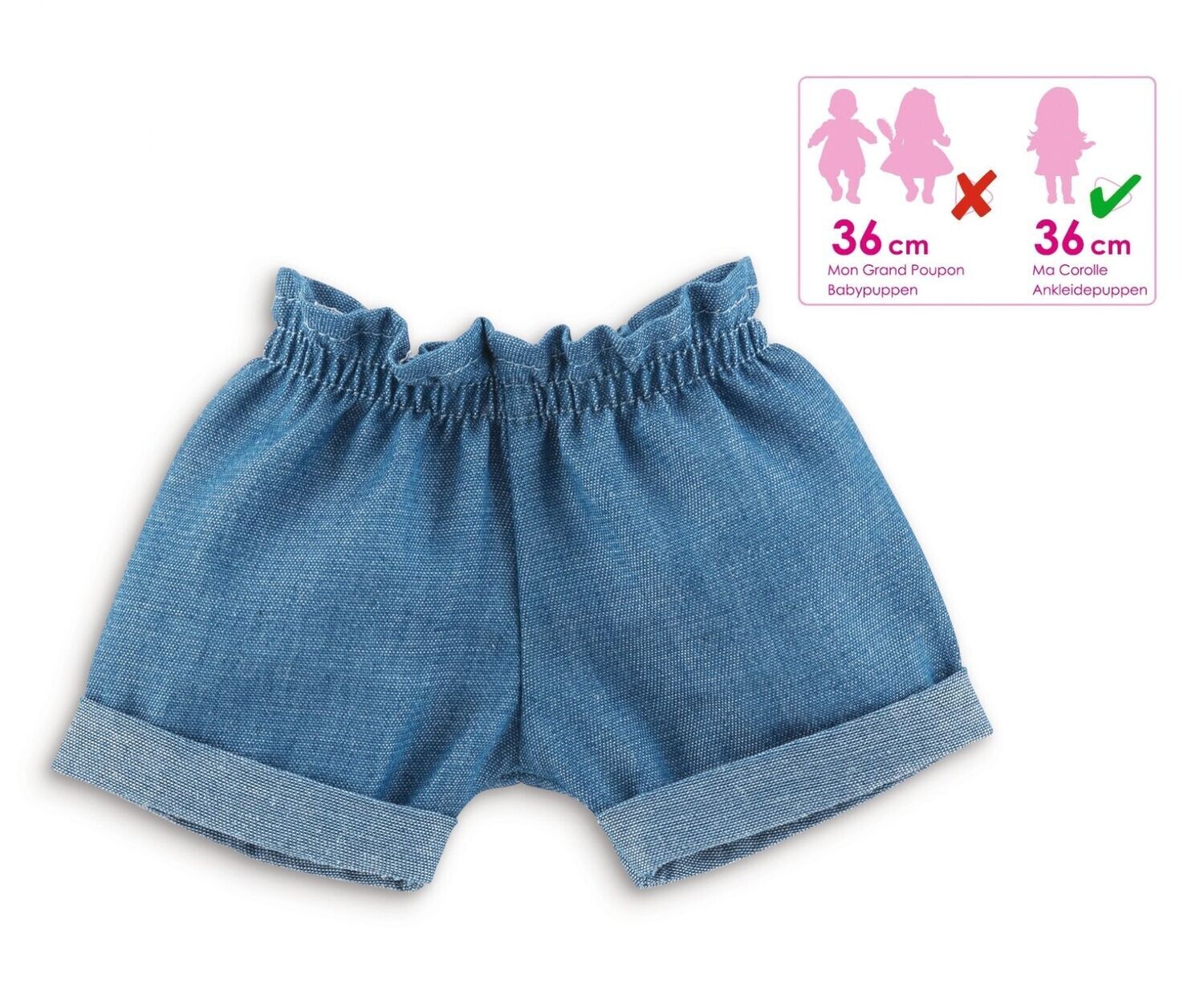 Corolle-Short   "Jean-kurz"   für P-Größe 36cm