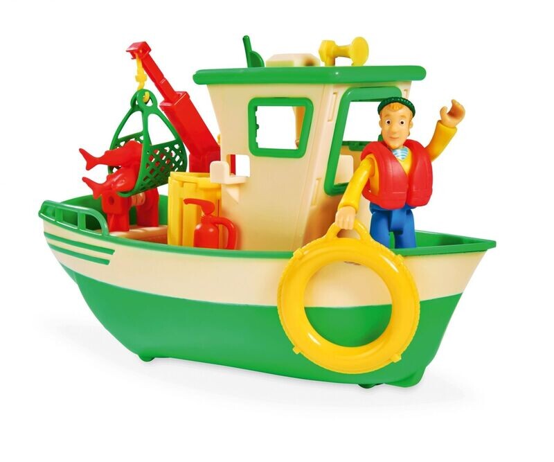 Sams Bruder Charlie mit seinem Fischerboot und Zubehör