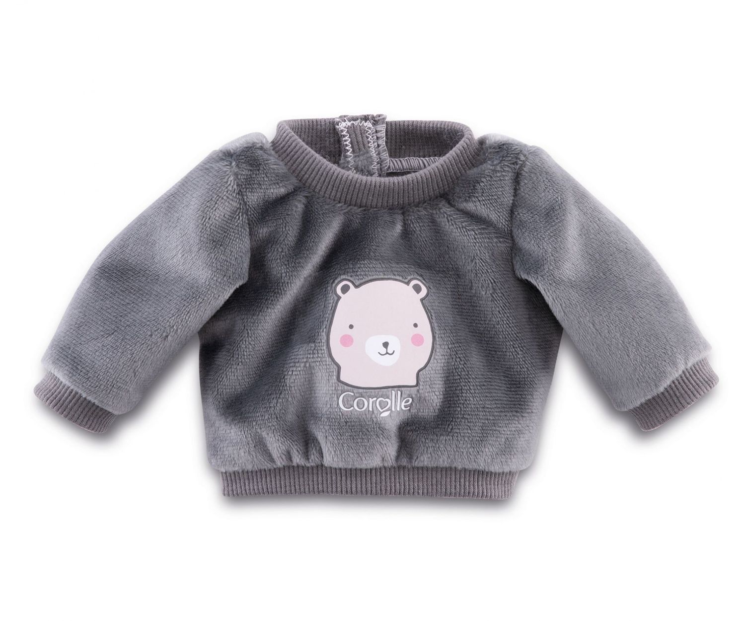 Corolle-Pullover, kuschelweich   "Bär-grau"  für P-Größe  30cm