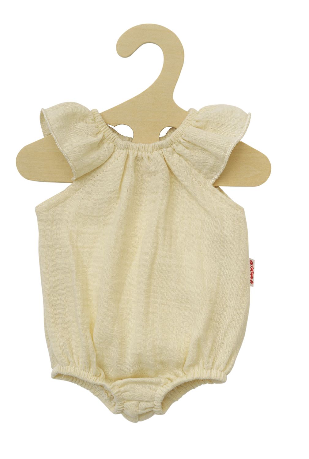 Body mit Rüschen aus 100% Bio-Baumwolle   "Ecru"  ohne Teddy 28cm-35cm
