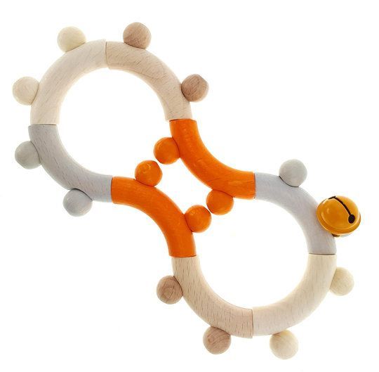 Motorik-Rassel Motorik-Rassel "8-natur orange" 17x9x1,5cm