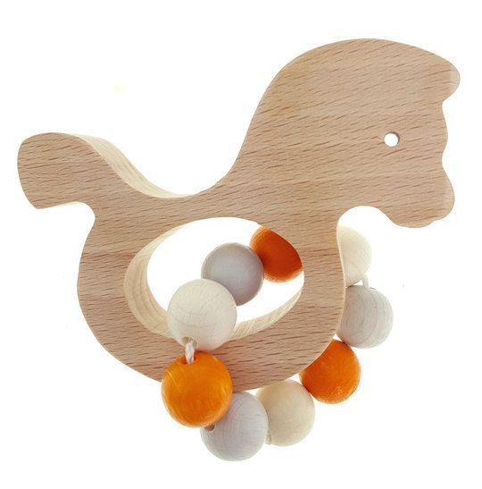 Greif-Rassel Greif-Rassel "Pferdchen-natur orange" 7x8cm