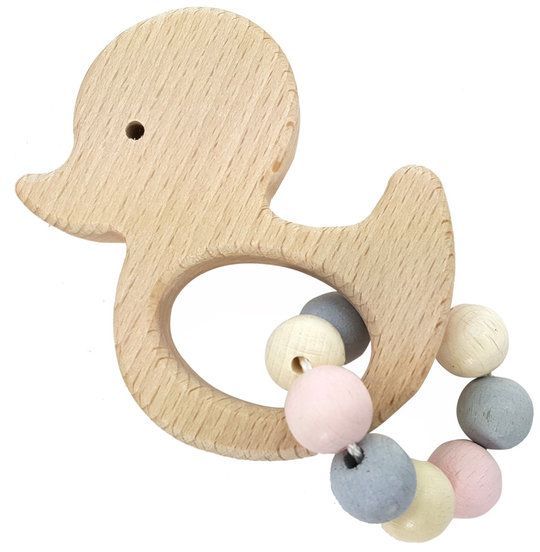 Greif-Rassel   "Ente-natur rosa"   7x8cm