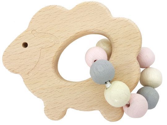 Greif-Rassel   "Schaf-natur rosa"   7x8cm