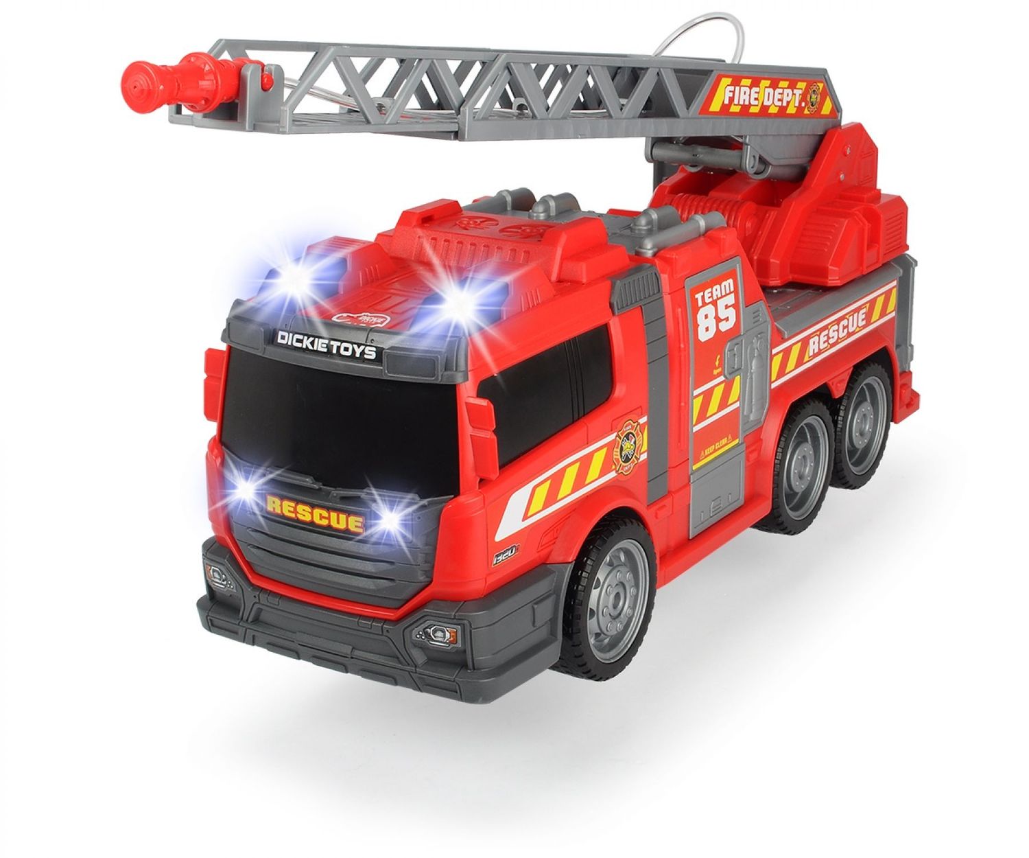 Feuerwehr-Auto   "Fire Fighter" mit Licht, Spund und Batterien   36cm