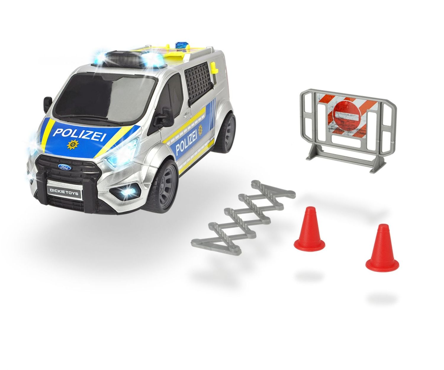 Polizei-Auto   "Ford Transit Police"  mit Zubehör  ca. 28cm