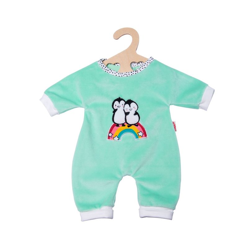 Flauschiger Strampler   "Pinguin Pünktchen"   für P-Größe  28cm - 35cm