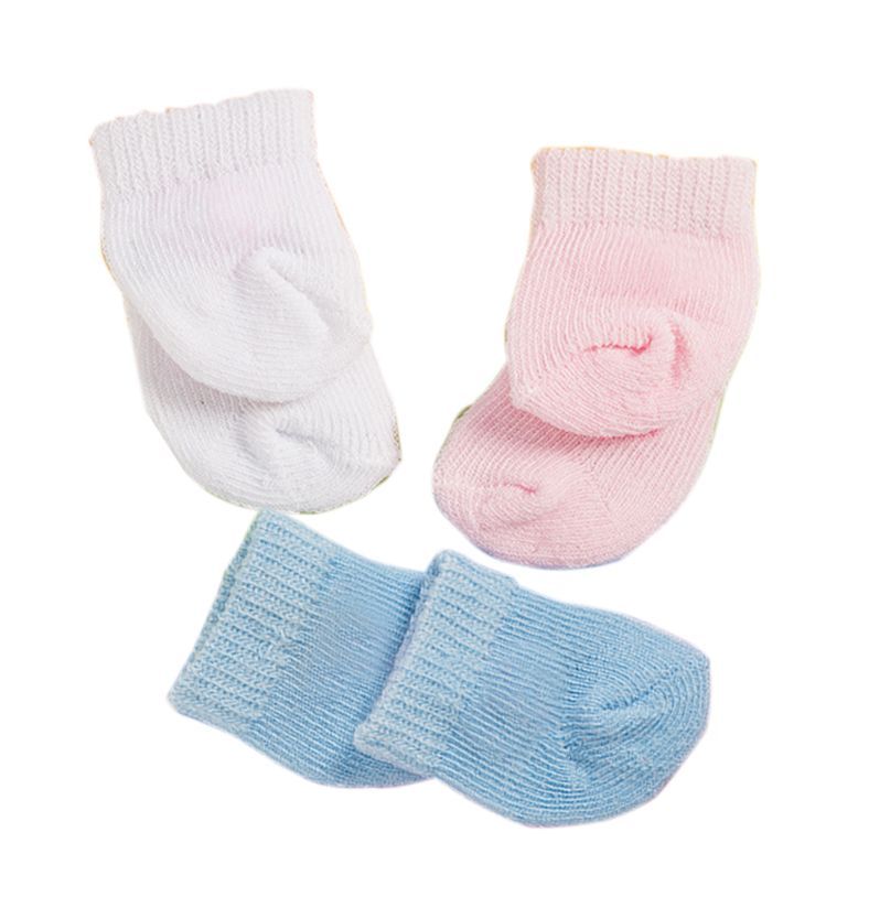 Söckchen im 3-er Set   "Pastell"    28cm - 35cm