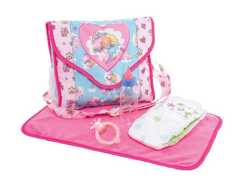 Wickeltasche mit Zubehör   "Einhorn Emil + Fee Emma"