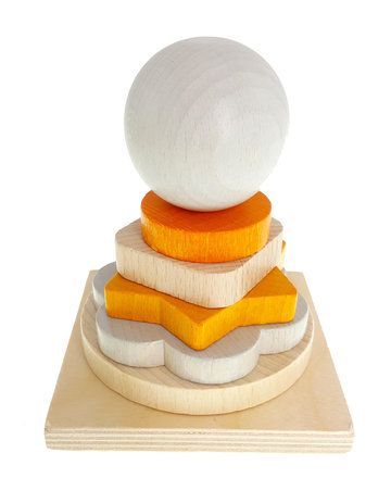 Stapelturm   "Natur und orange"