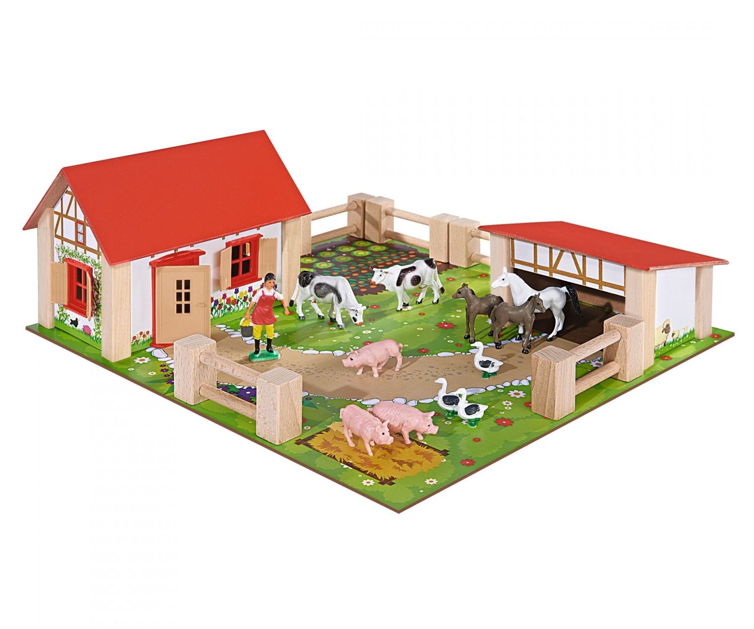 Spiele-Set   "Bauernhof"   Spielplatte  38x35cm