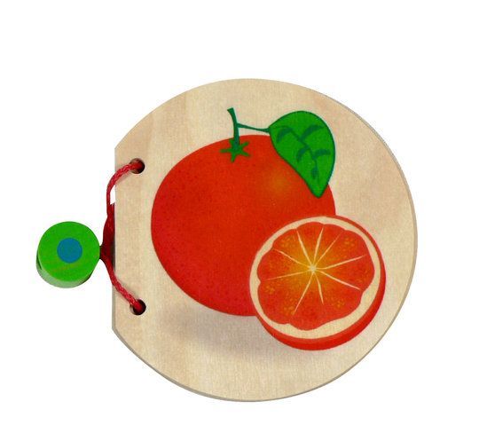 Holz-Bilderbuch "Obst"