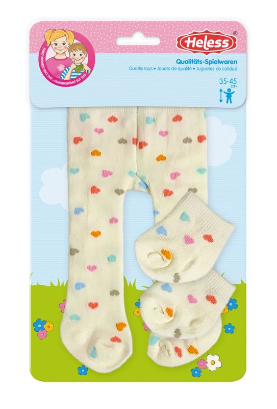 Strumpfhose mit Söckchen   "Herz-Konfetti"    35cm-45cm
