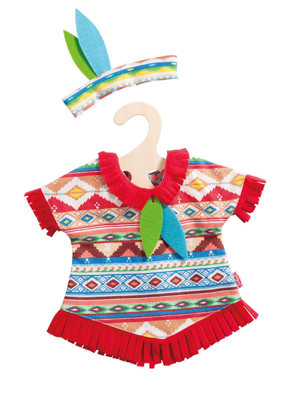 Indianer-Outfit   "Blaue Feder"   35cm-45cm