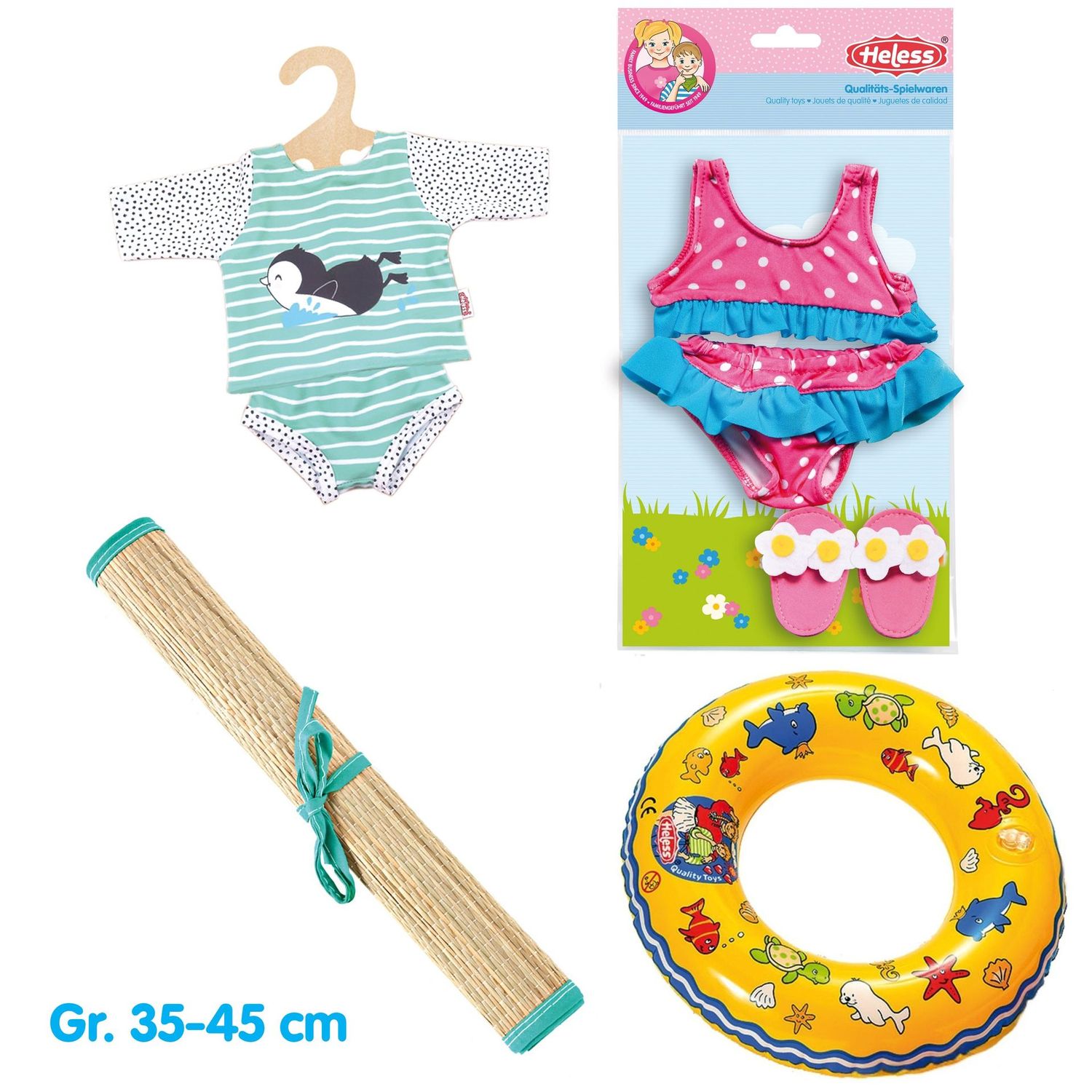 Puppenbekleidungsset   "Bademoden"   35cm-45cm