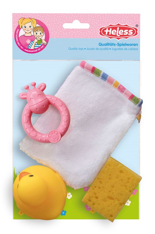 Waschhandschuh mit Zubehör