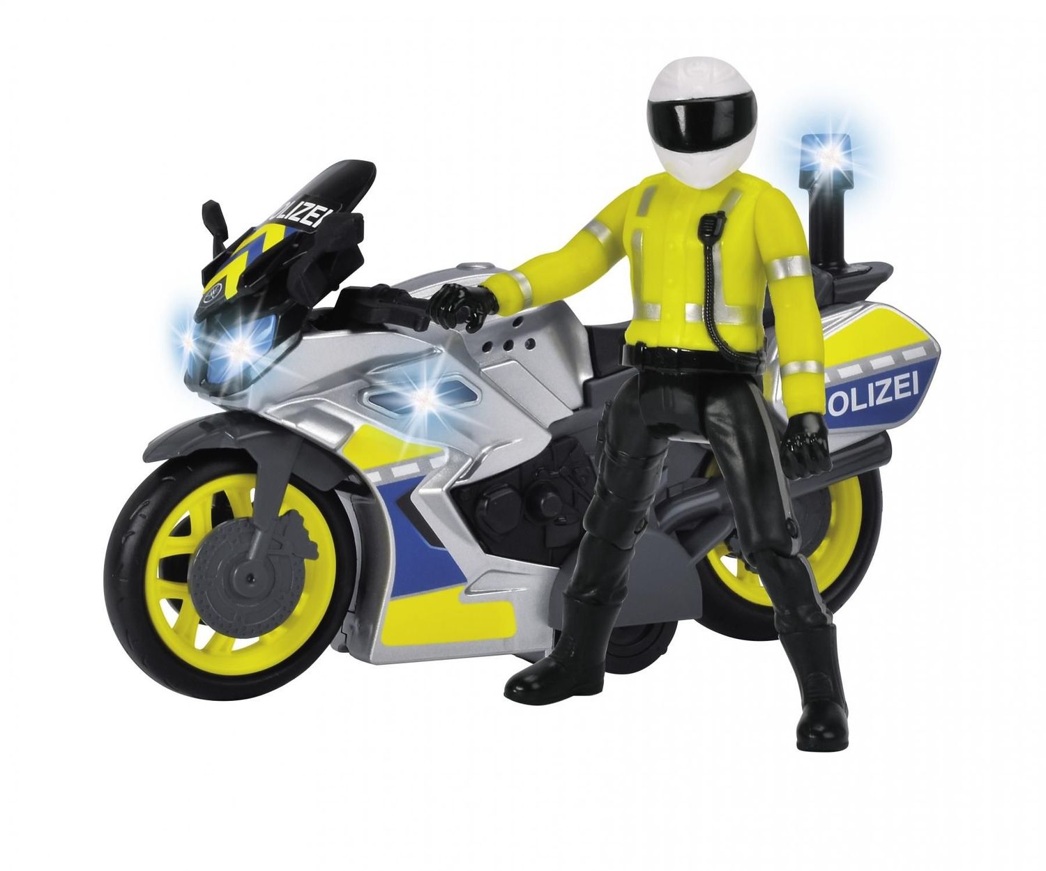 Polizei-Motorrad mit Figur inkl. Batterien Polizei-Motorrad mit Figur inkl. Batterien "Yamaha" ca. 17cm
