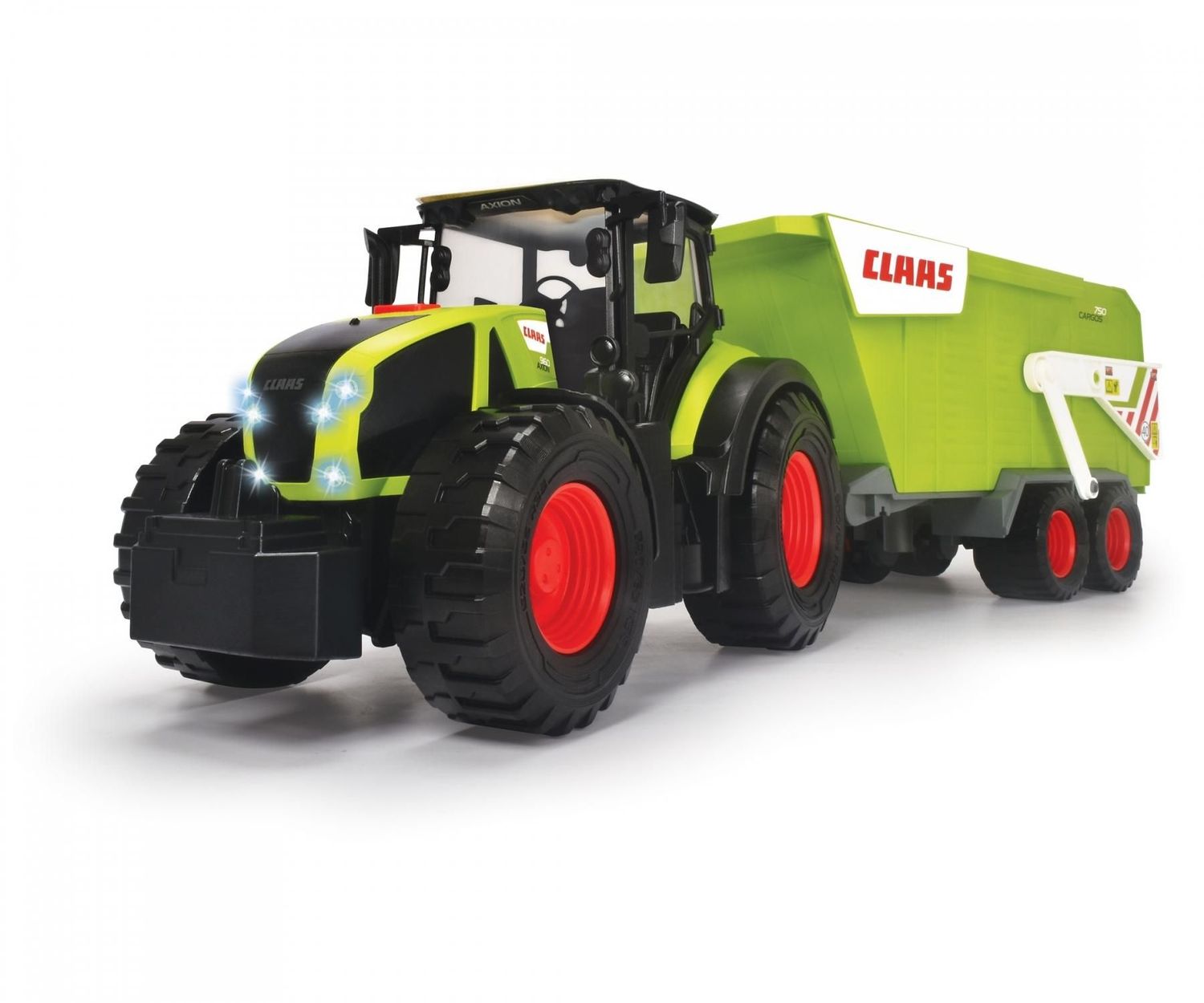 Traktor mit Hänger, Licht, Sound und Batterien Traktor mit Hänger, Licht, Sound und Batterien "Claas Farm Trailer" ca. 64cm