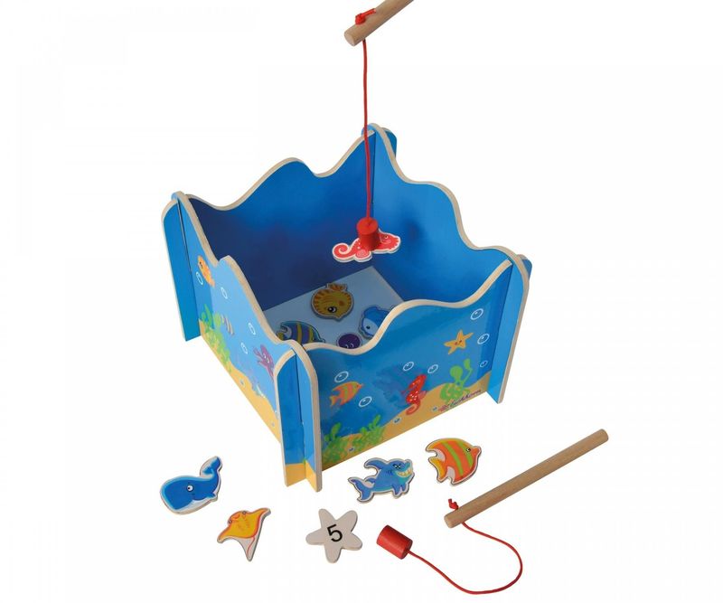 Magnet-Angelspiel   "Dunkelblau" 16-teilig   ca.19x19x15cm