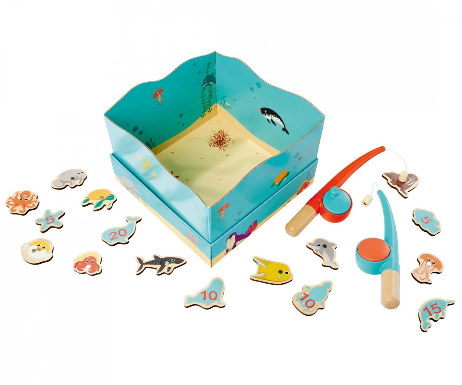 Magnet-Angelspiel Magnet-Angelspiel "Hellblau" 9-teilig ca. 19x19x15cm