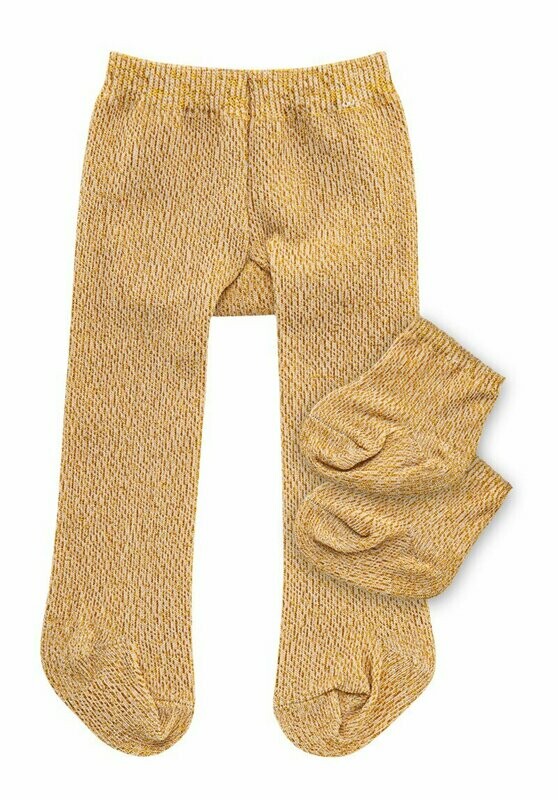 Strumpfhose mit Söckchen Strumpfhose mit Söckchen "Gold" 35cm - 45cm