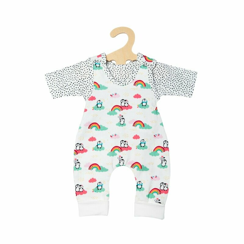 Strampler mit T-Shirt 2-teilig    "Pinguin Pünktchen"  für P-Größe 35cm - 45cm
