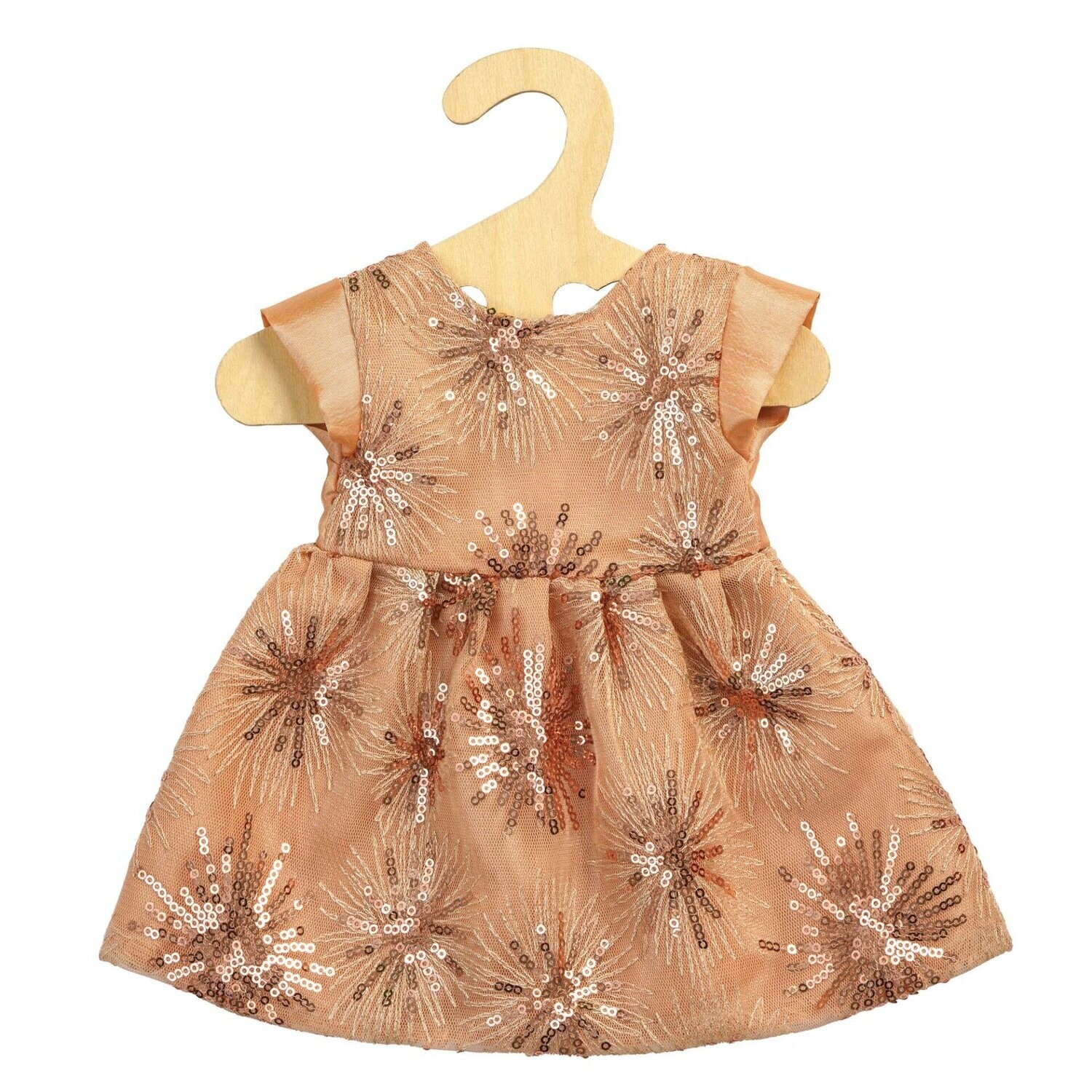 Glitzer-Kleid   "Rosé-Gold"   für P-Größe 35cm bis 45cm