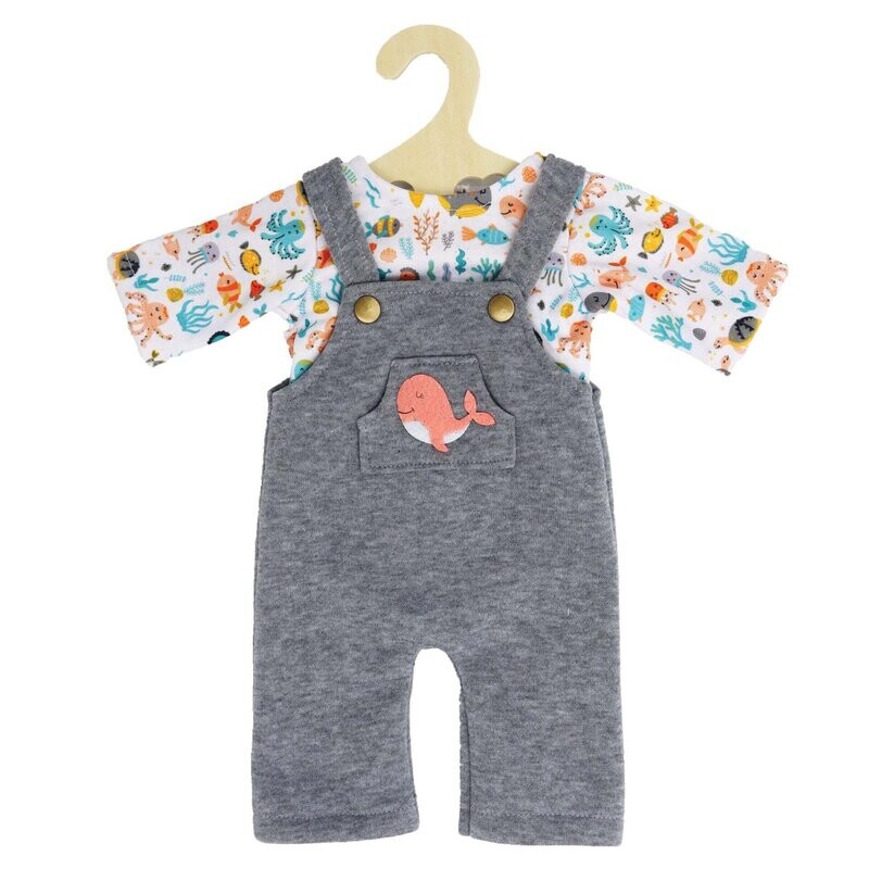 Latzhose mit T-Shirt   "Wal Bobby"  für P-Größe 35cm-45cm