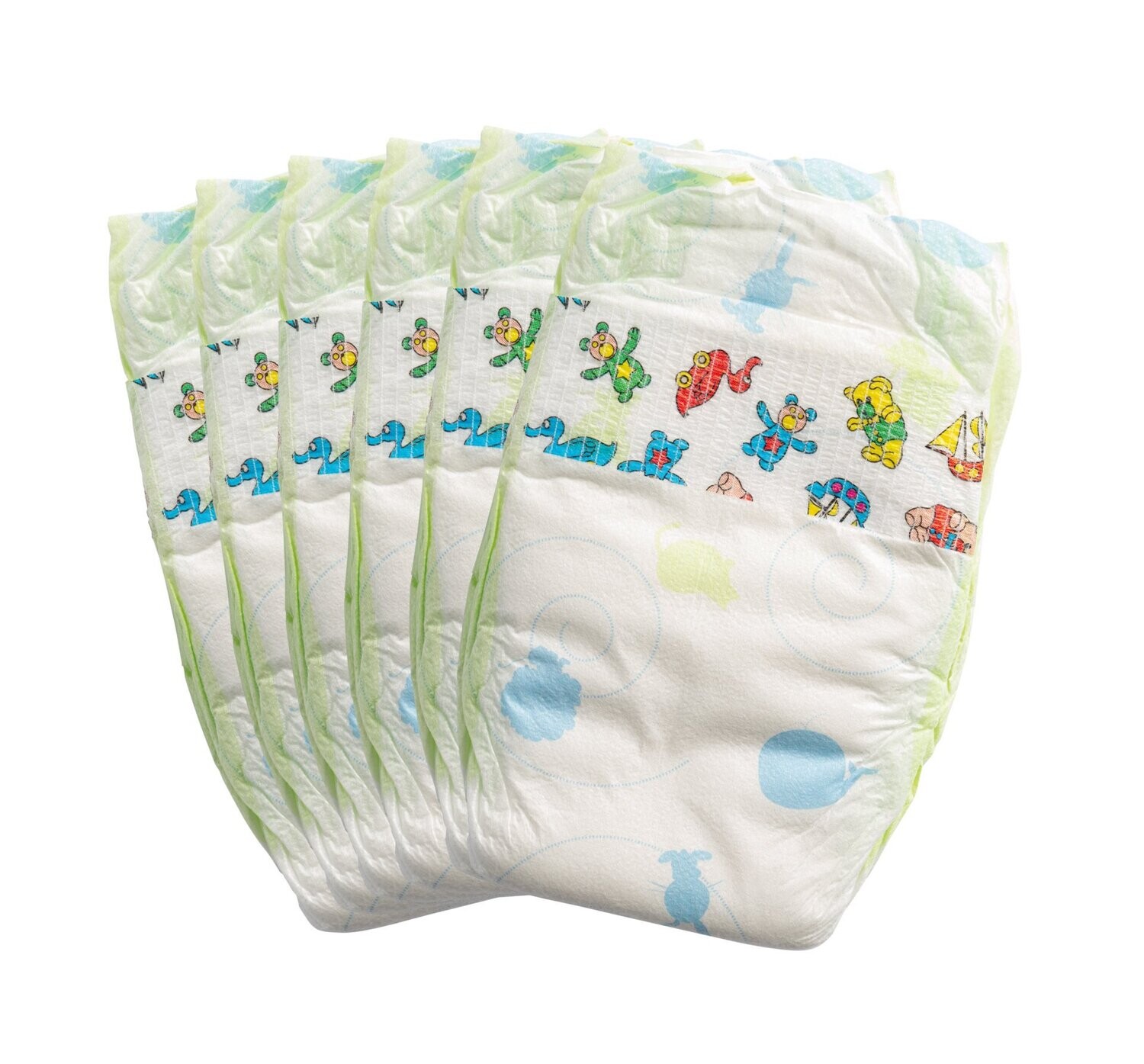 6 Windeln  für Puppengröße 35cm-50cm