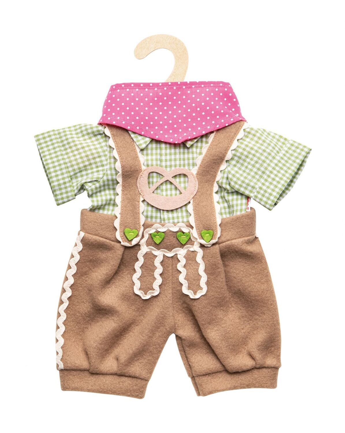 Trachtenhose mit Hemd und Tuch 3-teilig für Puppen-Größe 28cm bis 35cm Trachtenhose mit Hemd und Tuch 3-teilig für Puppen-Größe 28cm bis 35cm