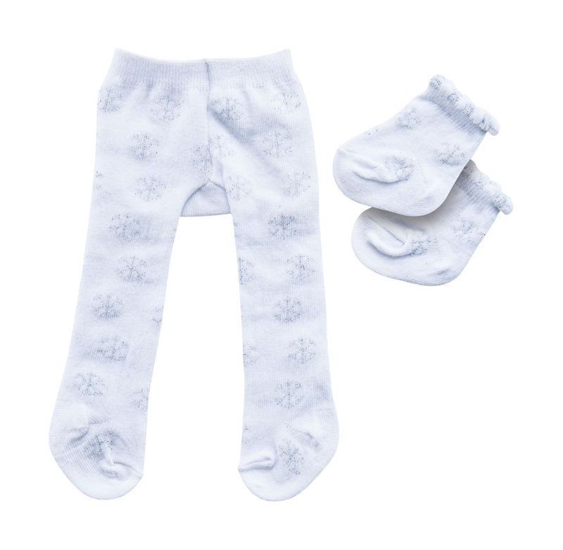 Strumpfhose mit Söckchen Strumpfhose mit Söckchen "Eiskristall" für P-Größe 35cm - 45cm