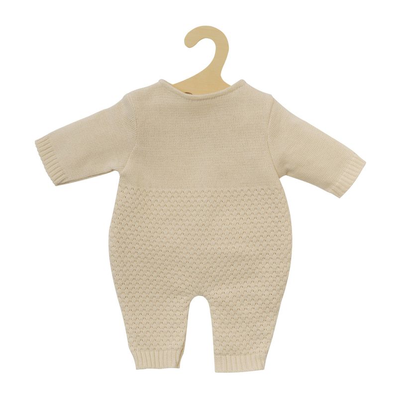 Strick-Strampler aus 100% Bio-Baumwolle Strick-Strampler aus 100% Bio-Baumwolle "Ecru" für Puppen-Größe 35cm-45cm