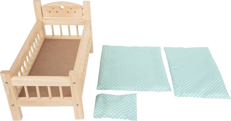 Bett "Natur" inkl. 4tlg.Bettwäsche    ca.44x23x25cm   Gewicht: 1,610kg