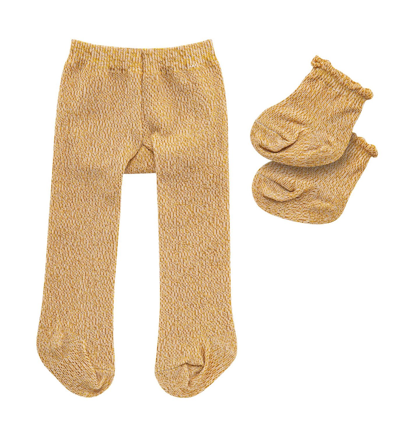 Strumpfhose mit Söckchen Strumpfhose mit Söckchen "Gold" 28cm bis 35cm