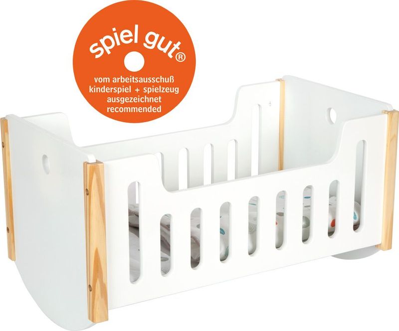 2 in 1  Puppenbett oder Wiege    "Little Button"  ca. 49x28x22cm   Gewicht:  2,800kg