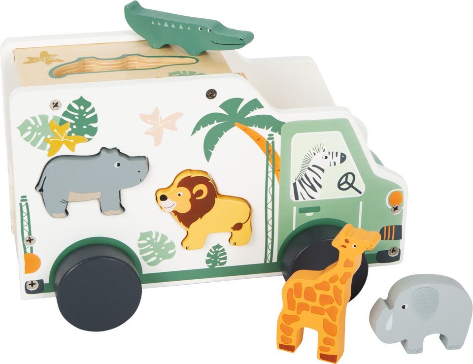 Spielauto-Steckspiel   "Safari"   ca. 23x13x14cm
